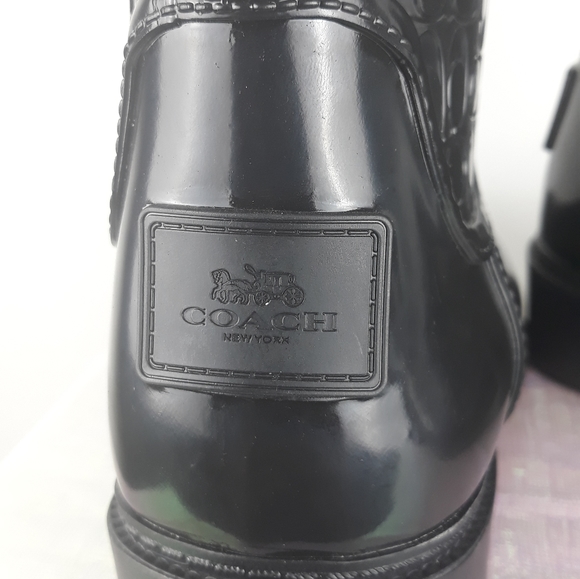 Coach Short Black Rain Boots - Picture 2 of 7